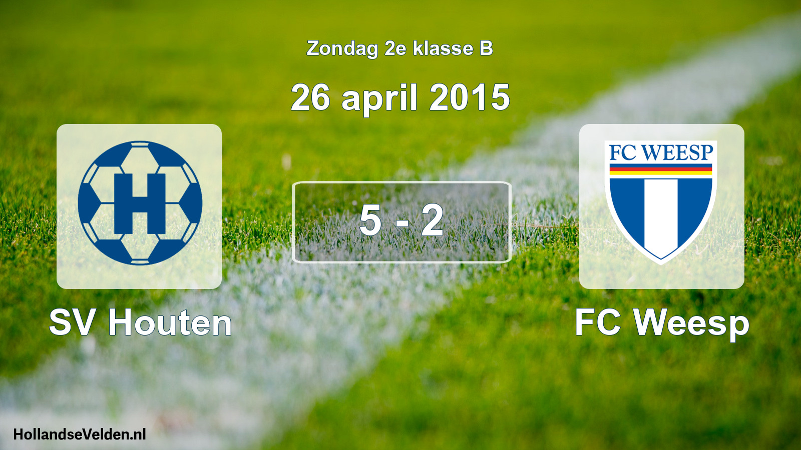 Total number of matches played: SV Houten - FC Weesp 5 - 2 (26 April 2015)
