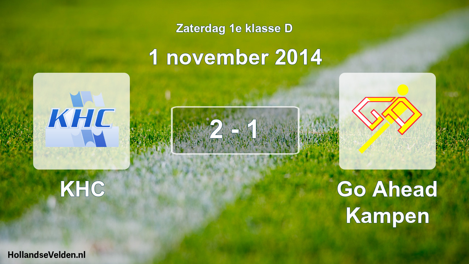 Total number of matches played: KHC - Go Ahead Kampen 2 - 1 (1 November 2014)