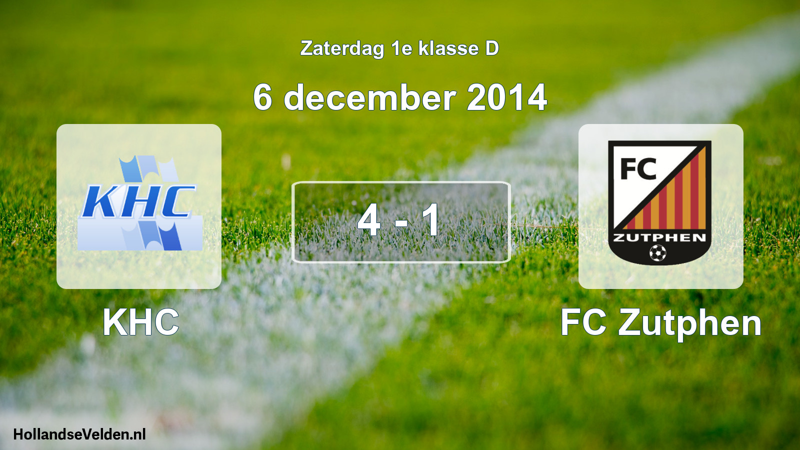 Total number of matches played: KHC - FC Zutphen 4 - 1 (6 December 2014)