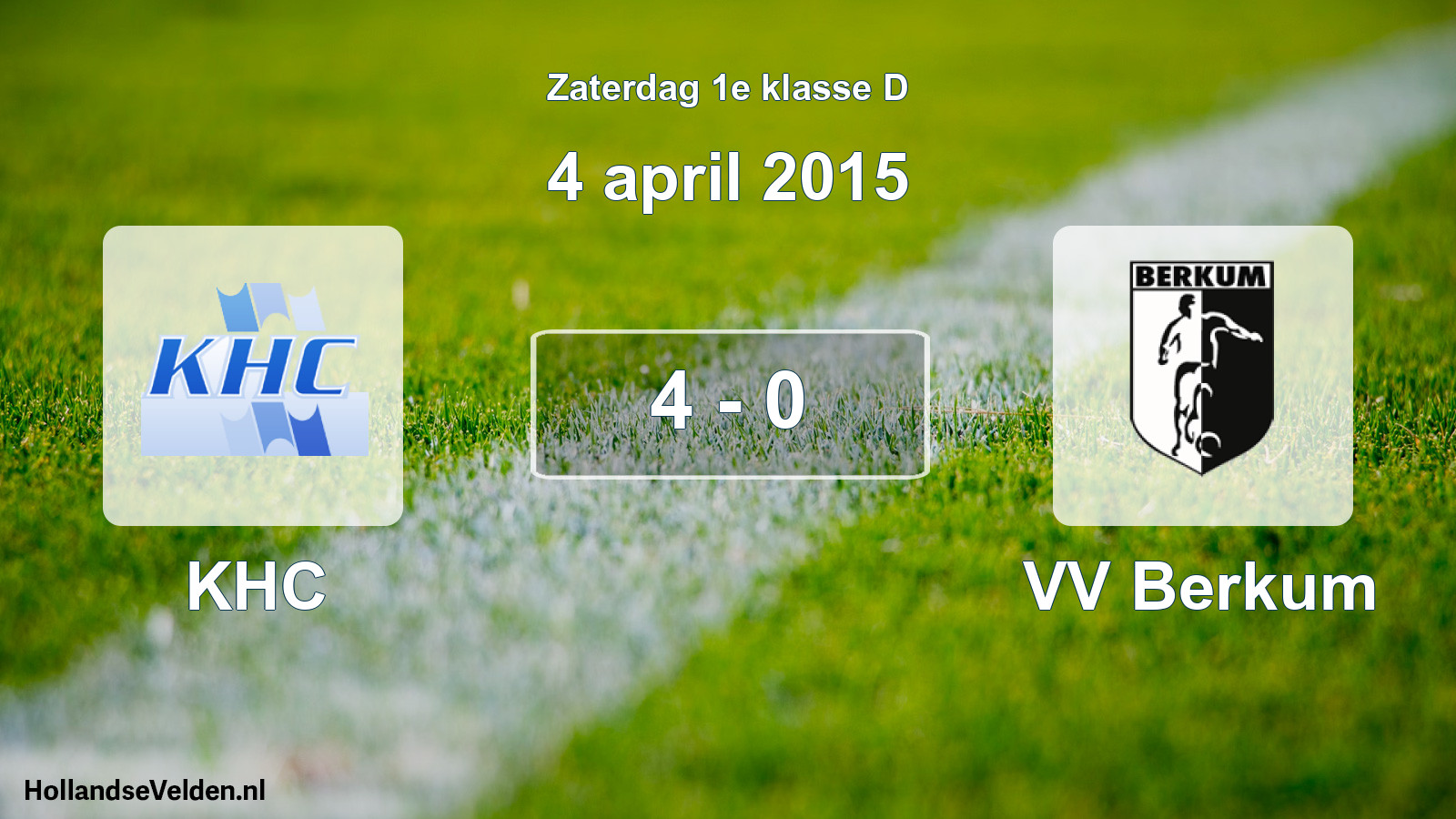 Total number of matches played: KHC - VV Berkum 4 - 0 (4 April 2015)
