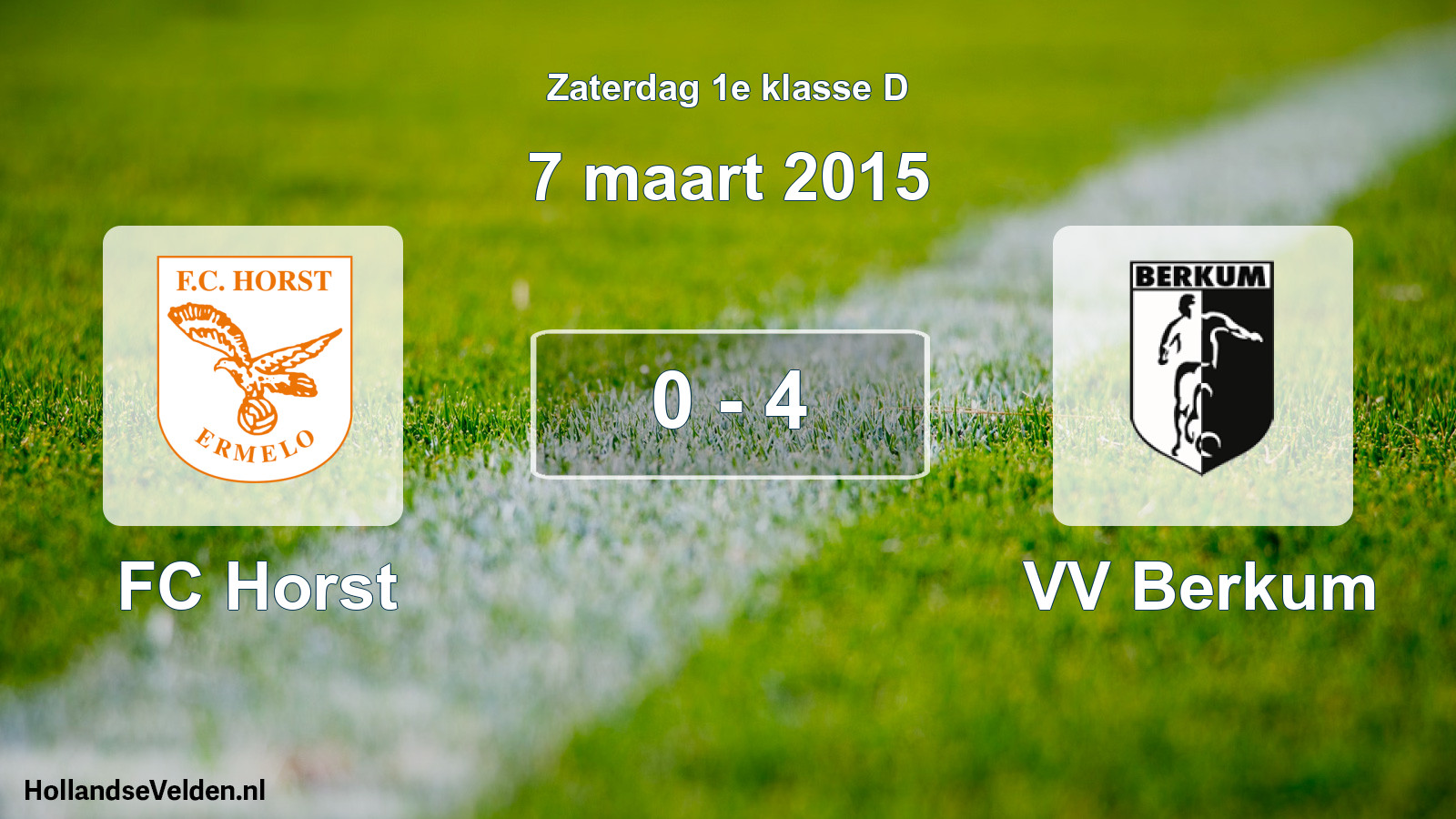 Total number of matches played: FC Horst - VV Berkum 0 - 4 (7 March 2015)