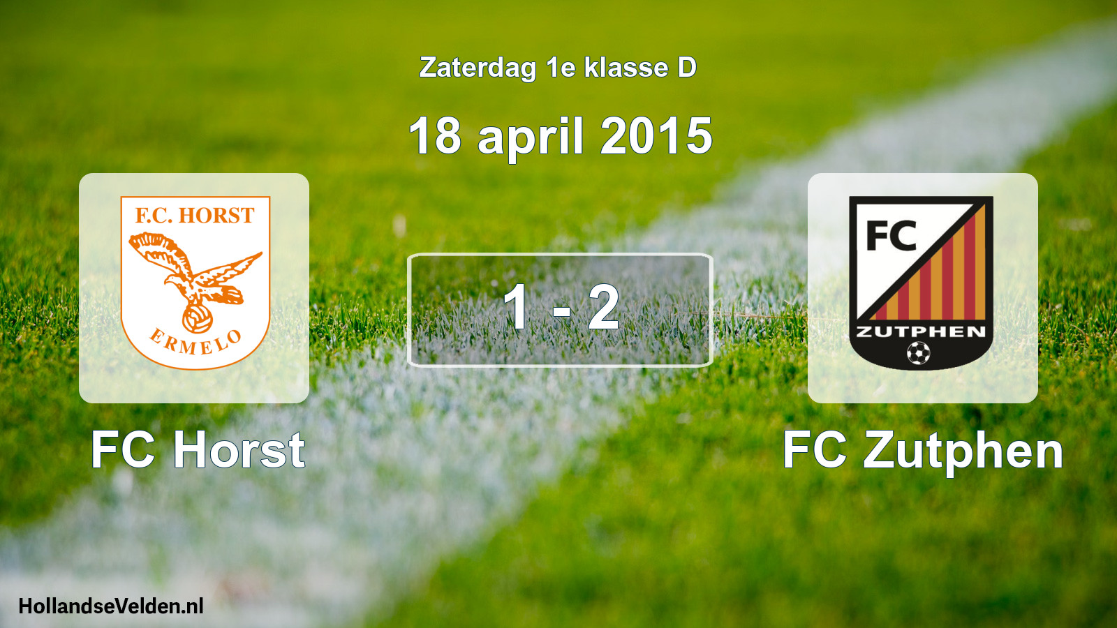 Total number of matches played: FC Horst - FC Zutphen 1 - 2 (18 April 2015)