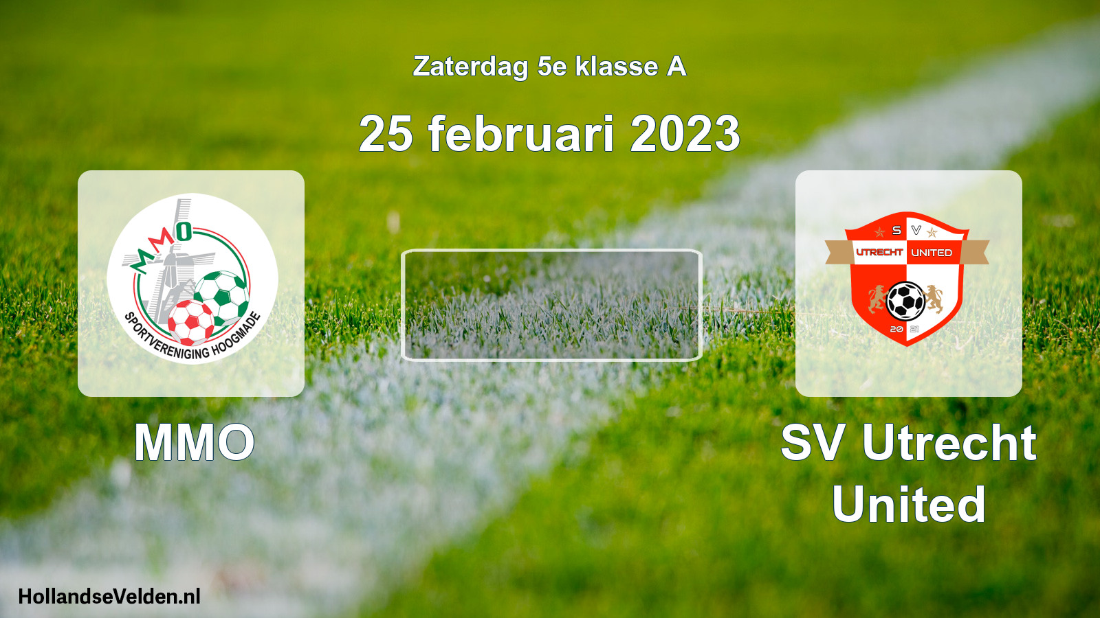 Scheduled Match: MMO - SV Utrecht United (25 February 2023)