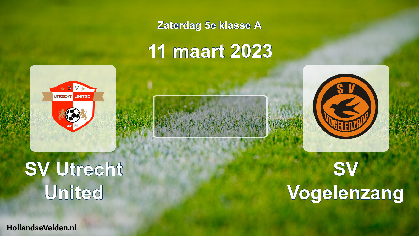 Scheduled Match: SV Utrecht United - SV Vogelenzang (11 March 2023)