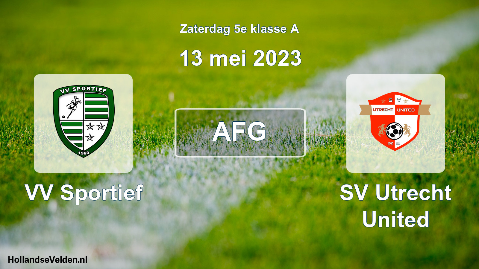 Scheduled Match: VV Sportief - SV Utrecht United (13 May 2023)