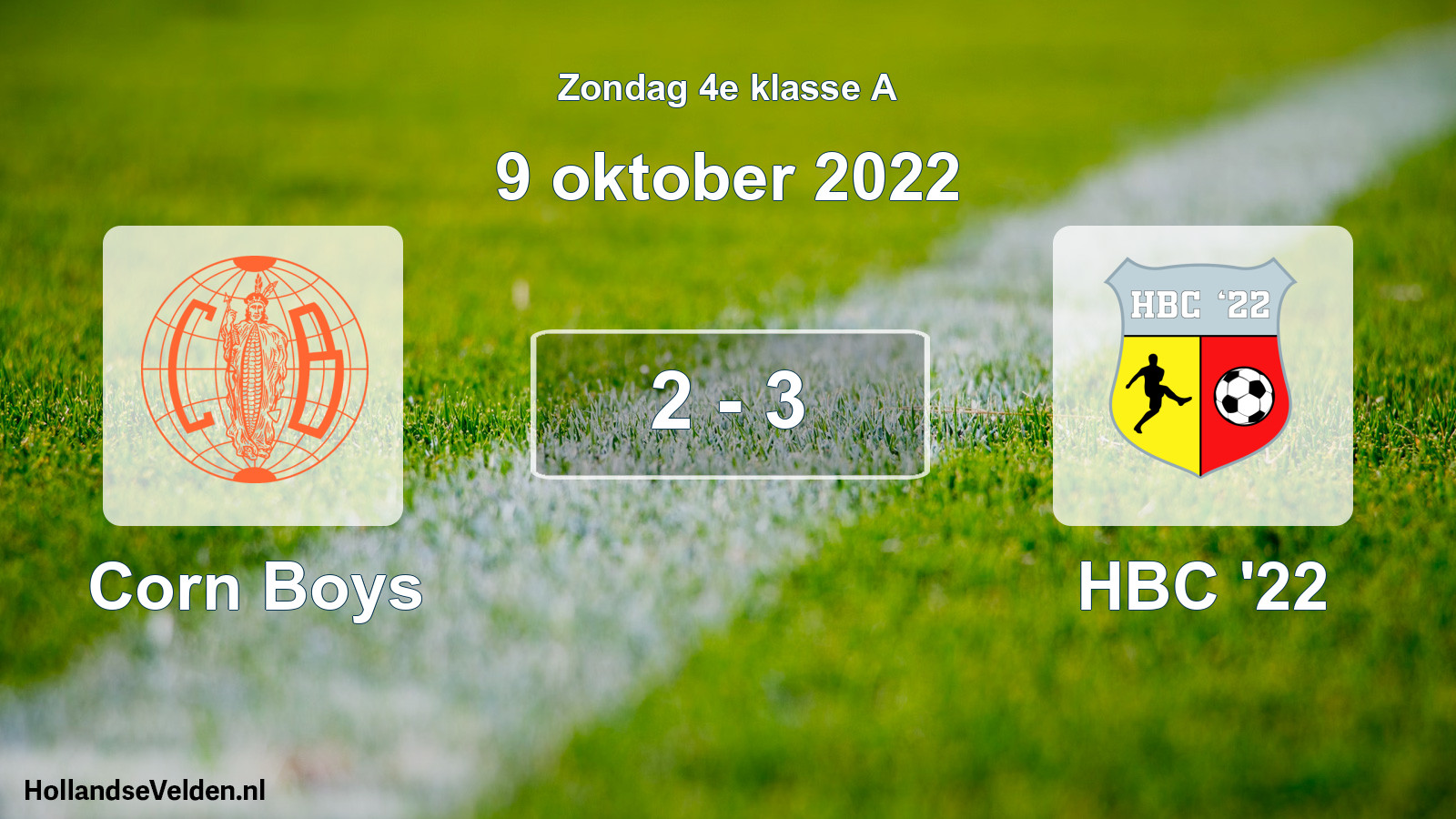Total number of matches played: Corn Boys - HBC '22 2 - 3 (9 October 2022)