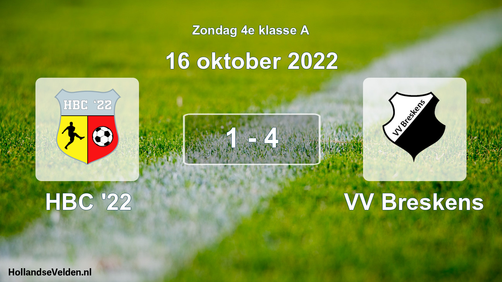 Total number of matches played: HBC '22 - VV Breskens 1 - 4 (16 October 2022)