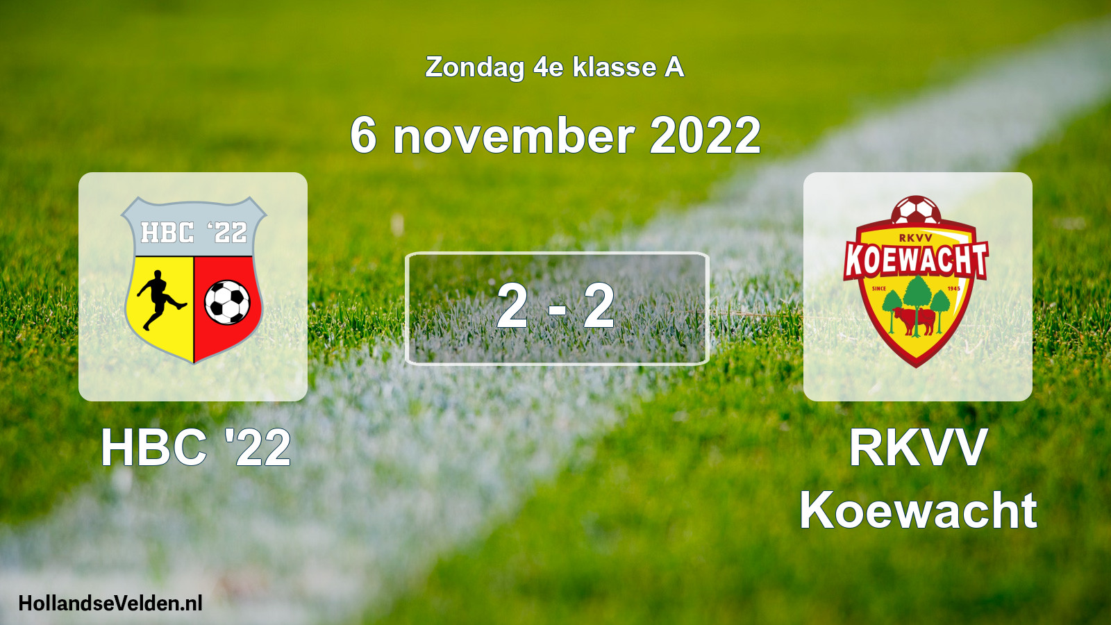 Total number of matches played: HBC '22 - RKVV Koewacht 2 - 2 (6 November 2022)