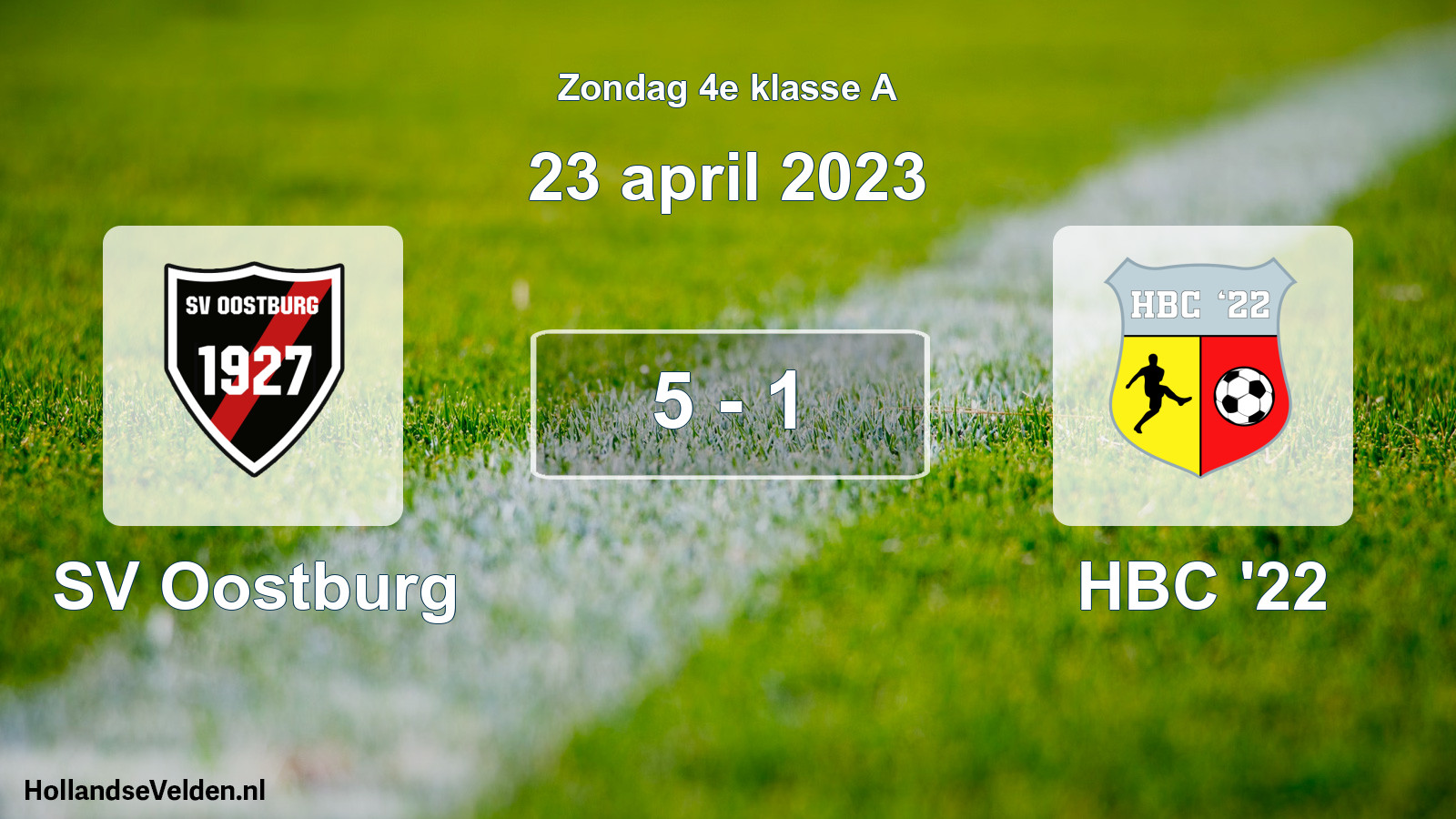 Total number of matches played: SV Oostburg - HBC '22 5 - 1 (23 April 2023)
