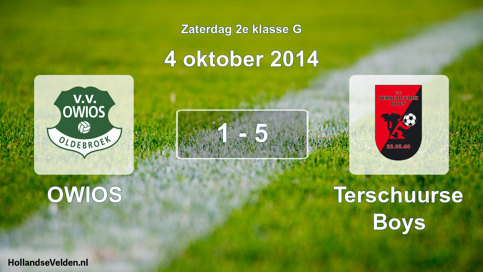 Total number of matches played: OWIOS - Terschuurse Boys 1 - 5 (4 October 2014)
