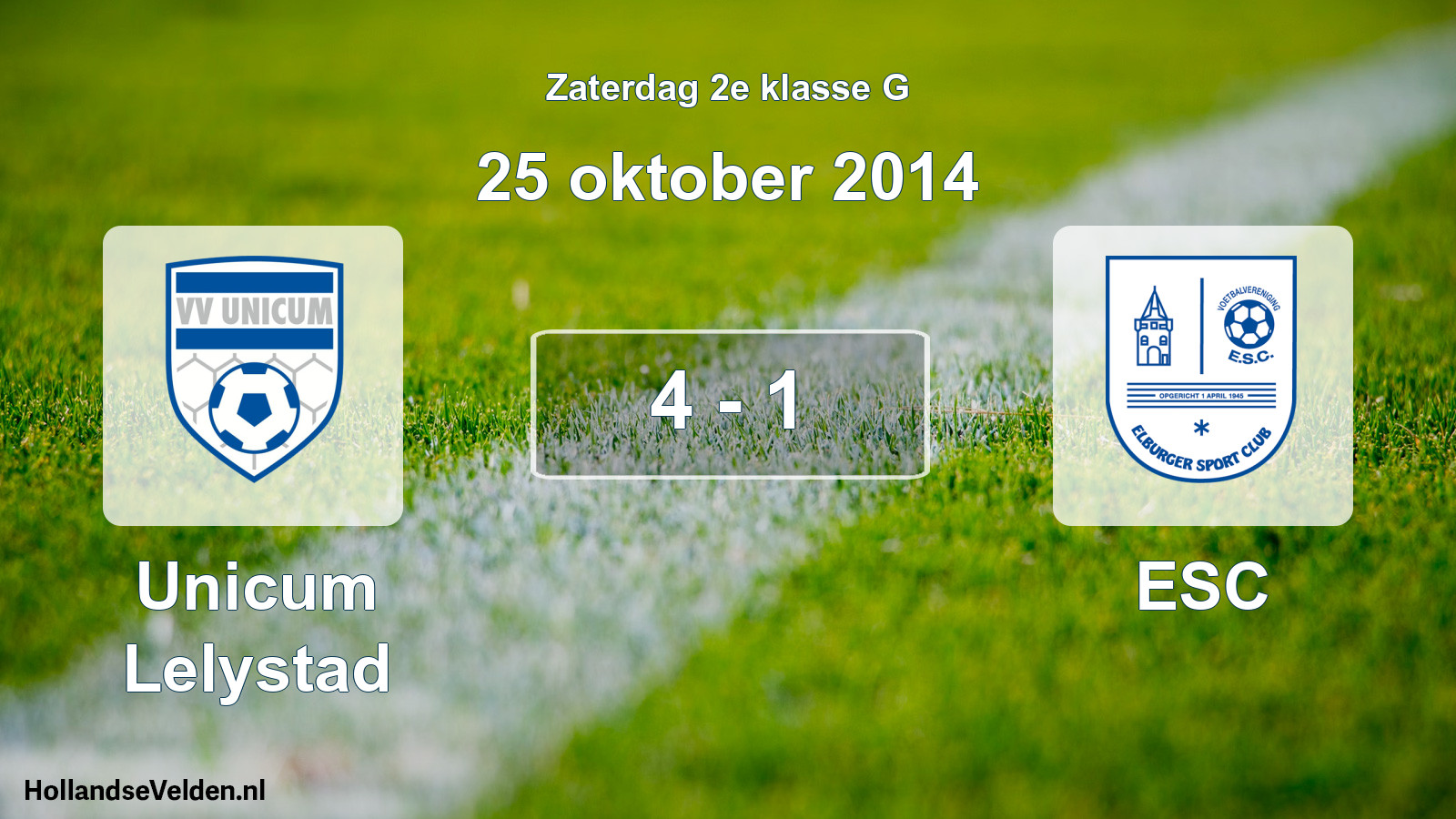 Total number of matches played: Unicum Lelystad - ESC 4 - 1 (25 October 2014)