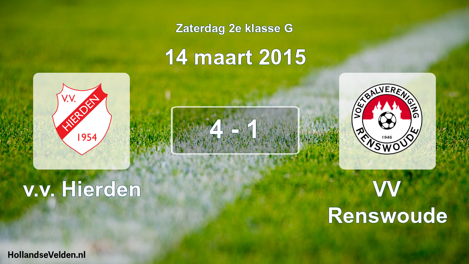 Total number of matches played: v.v. Hierden - VV Renswoude 4 - 1 (14 March 2015)