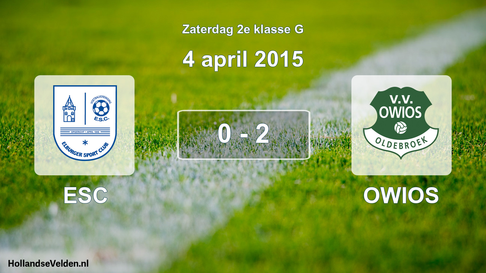 Total number of matches played: ESC - OWIOS 0 - 2 (4 April 2015)