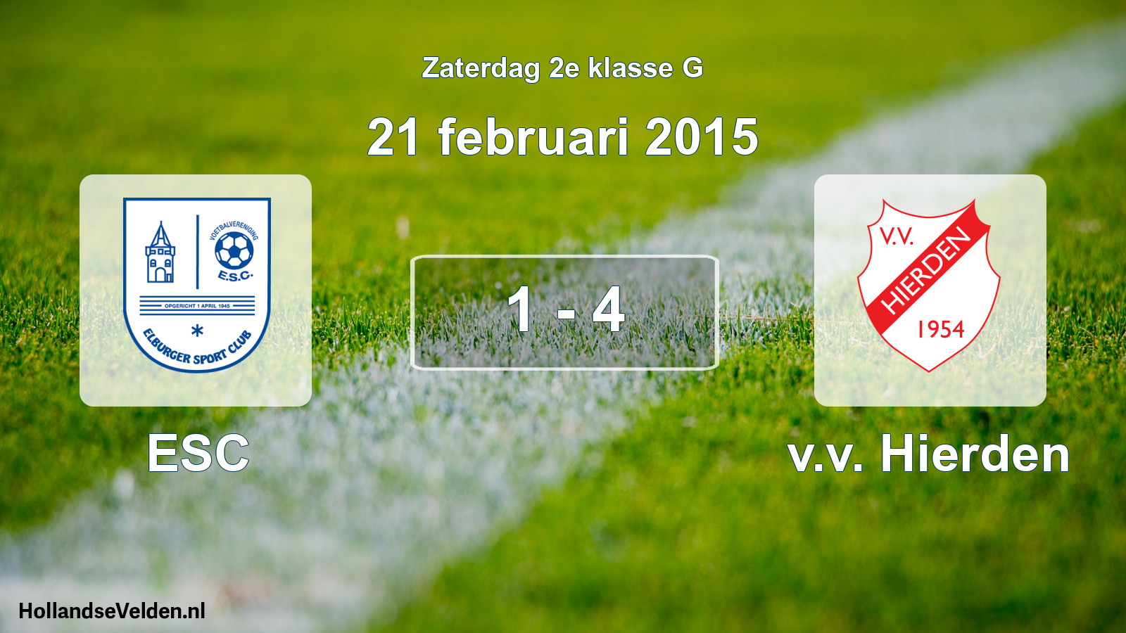 Total number of matches played: ESC - v.v. Hierden 1 - 4 (21 February 2015)
