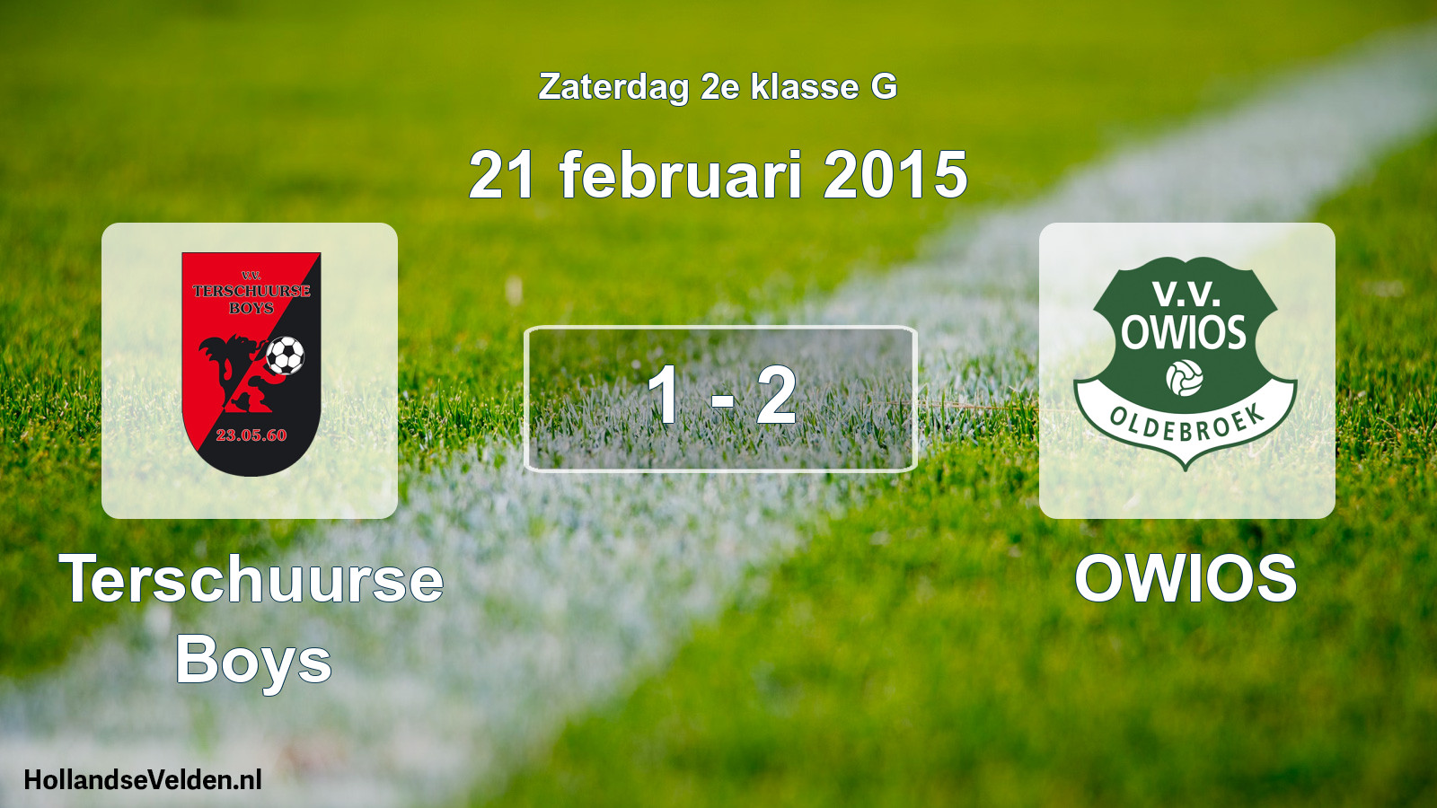 Total number of matches played: Terschuurse Boys - OWIOS 1 - 2 (21 February 2015)