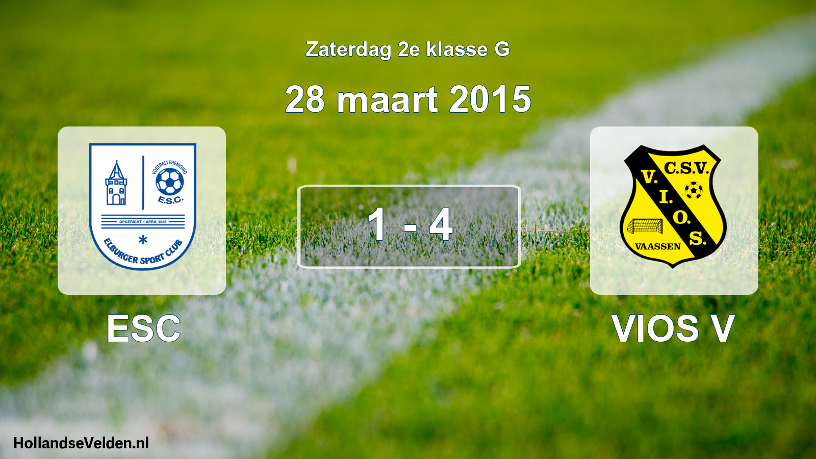 Total number of matches played: ESC - VIOS V 1 - 4 (28 March 2015)