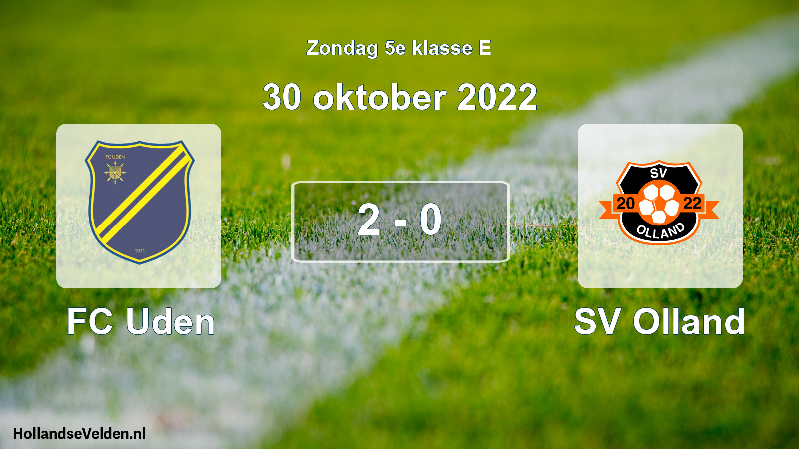 Total number of matches played: FC Uden - SV Olland 2 - 0 (30 October 2022)