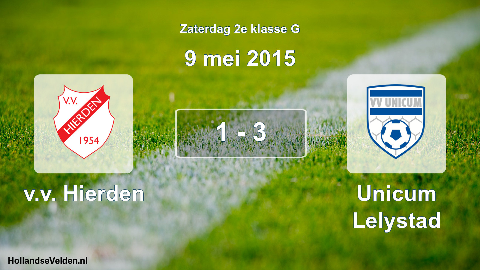 Total number of matches played: v.v. Hierden - Unicum Lelystad 1 - 3 (9 May 2015)