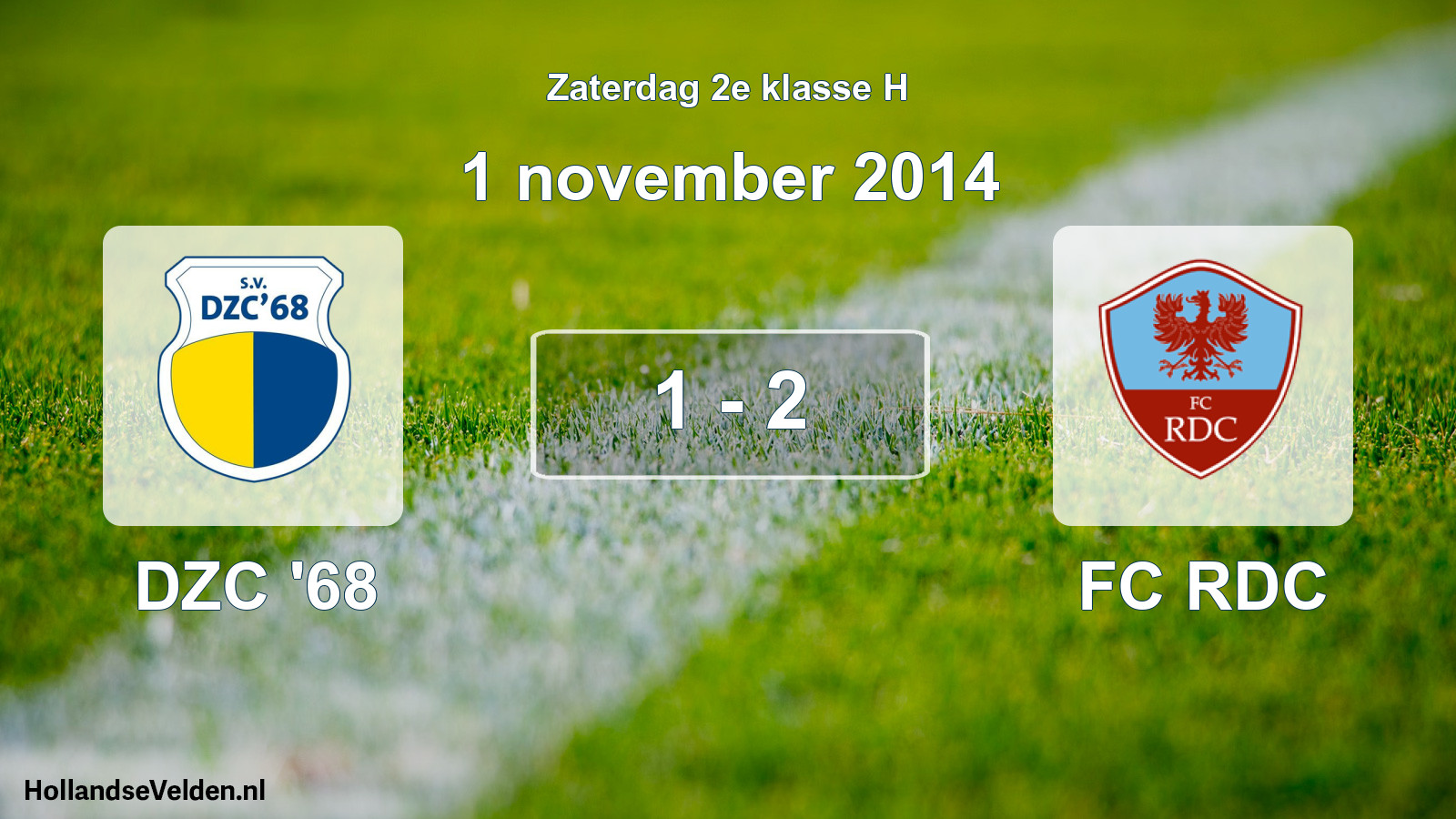 Total number of matches played: DZC '68 - FC RDC 1 - 2 (1 November 2014)
