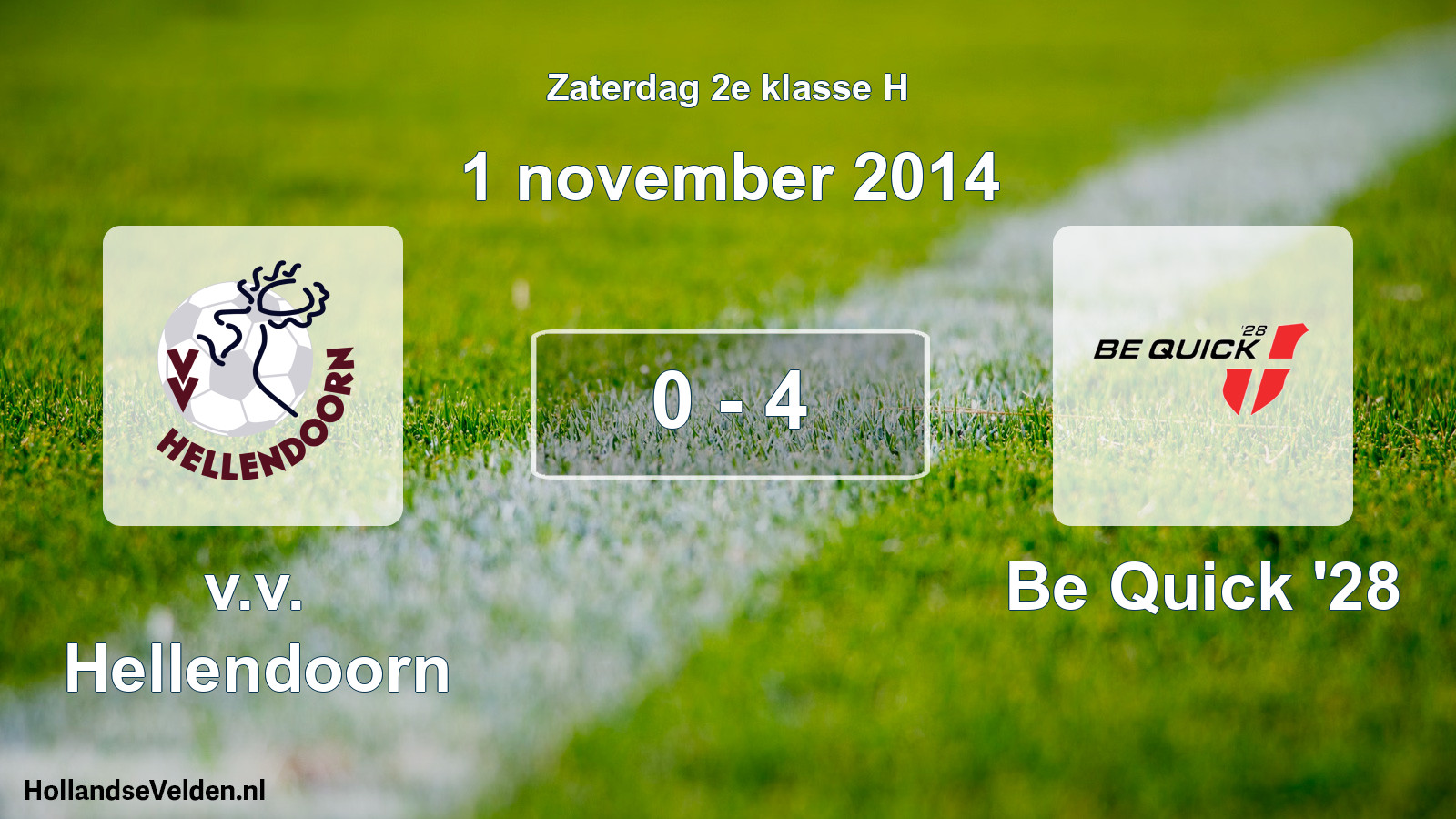 Total number of matches played: v.v. Hellendoorn - Be Quick '28 0 - 4 (1 November 2014)