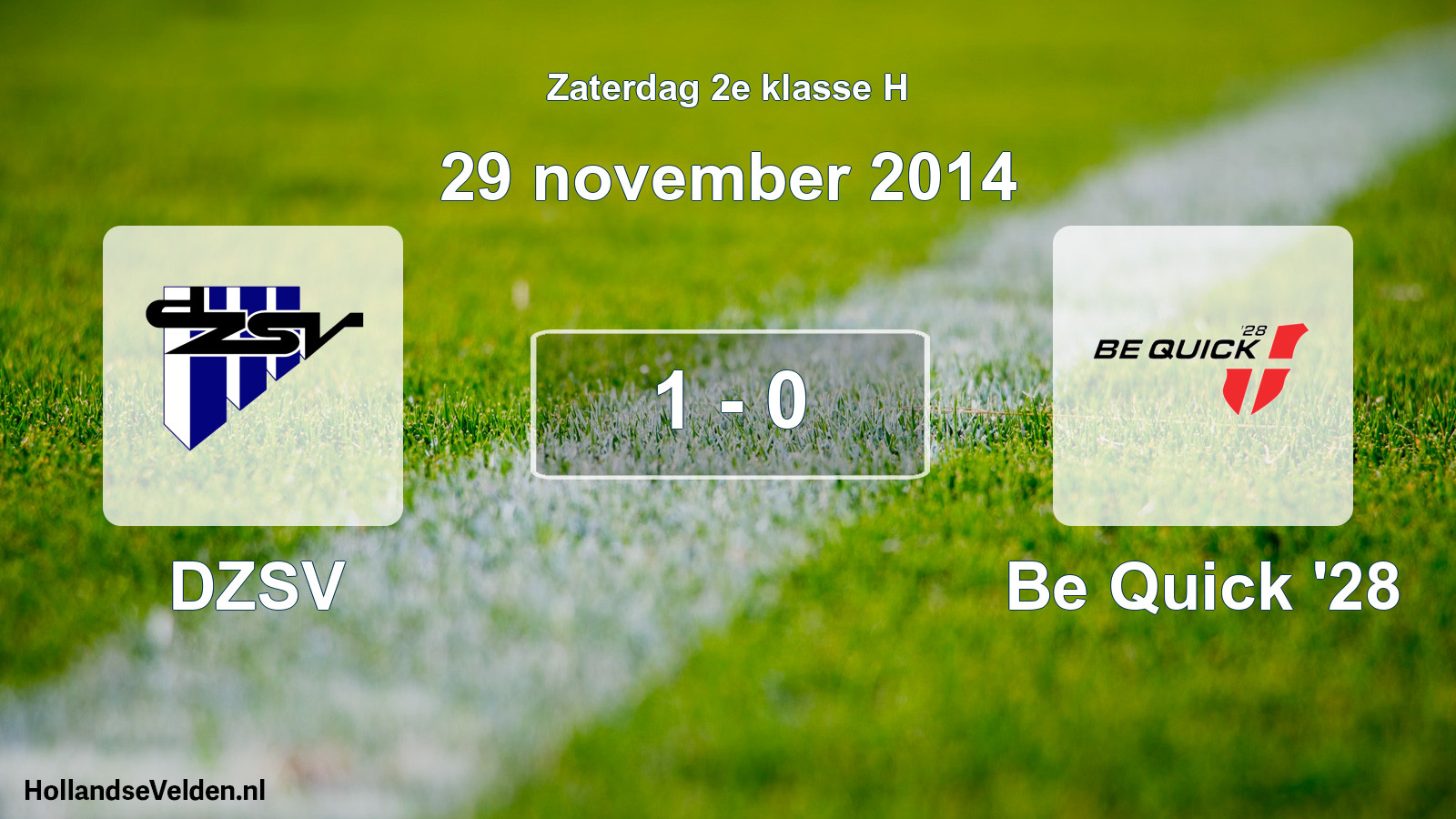 Total number of matches played: DZSV - Be Quick '28 1 - 0 (29 November 2014)