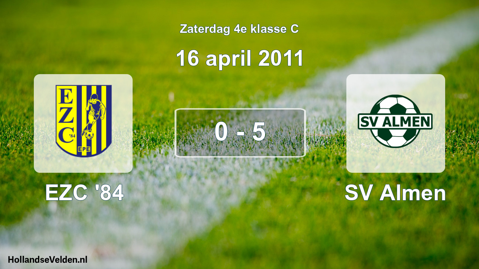Total number of matches played: EZC '84 - SV Almen 0 - 5 (16 April 2011)