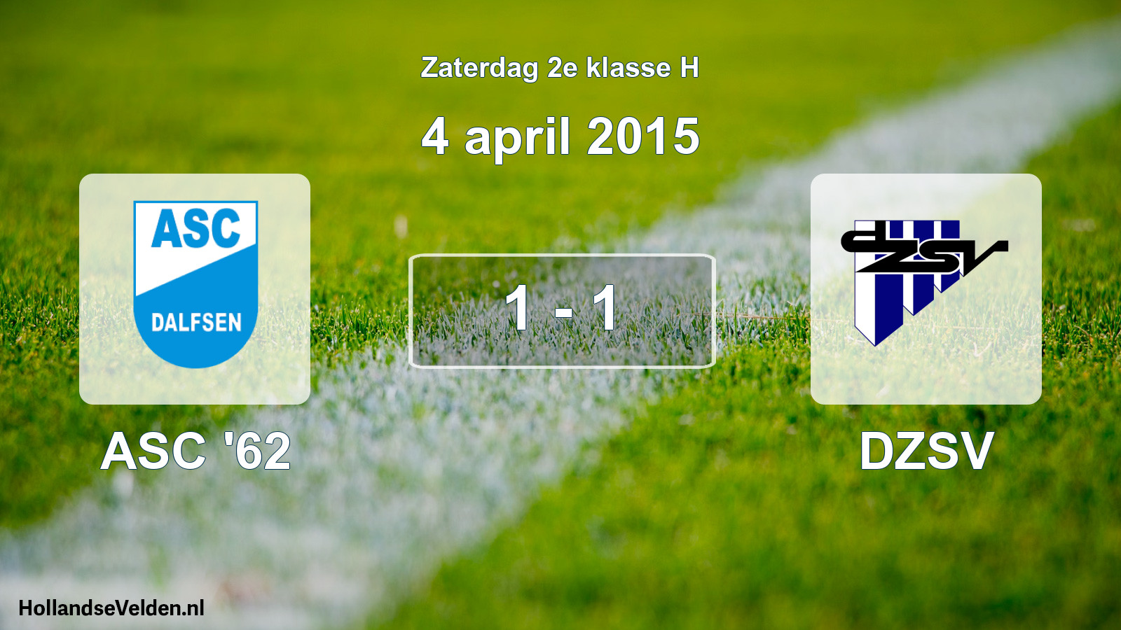 Total number of matches played: ASC '62 - DZSV 1 - 1 (4 April 2015)