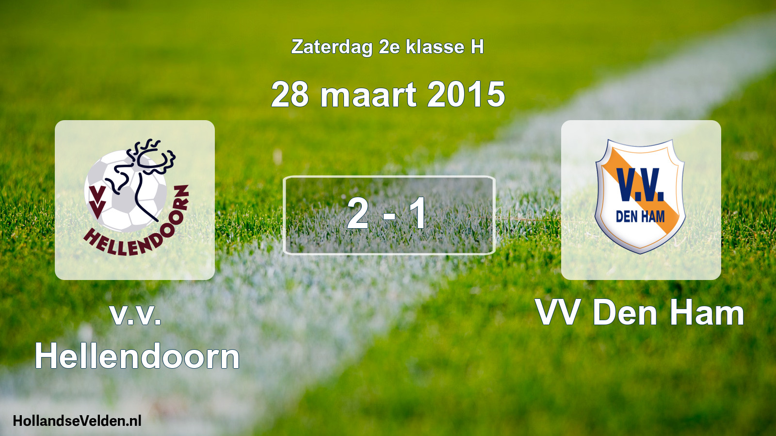Total number of matches played: v.v. Hellendoorn - VV Den Ham 2 - 1 (28 March 2015)