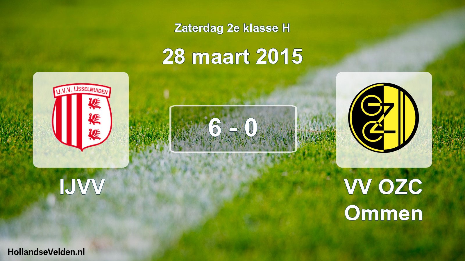 Total number of matches played: IJVV - VV OZC Ommen 6 - 0 (28 March 2015)