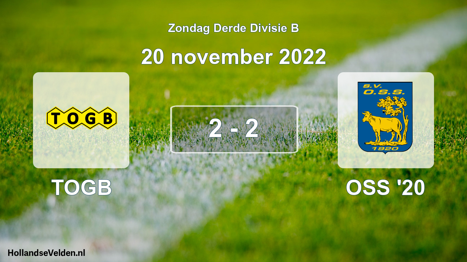 Total number of matches played: TOGB - OSS '20 2 - 2 (20 November 2022)