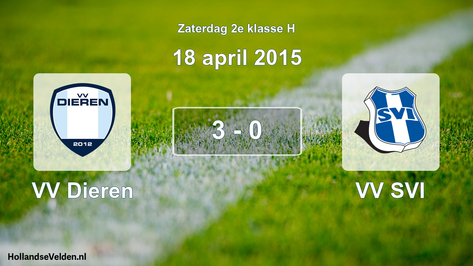 Total number of matches played: VV Dieren - VV SVI 3 - 0 (18 April 2015)