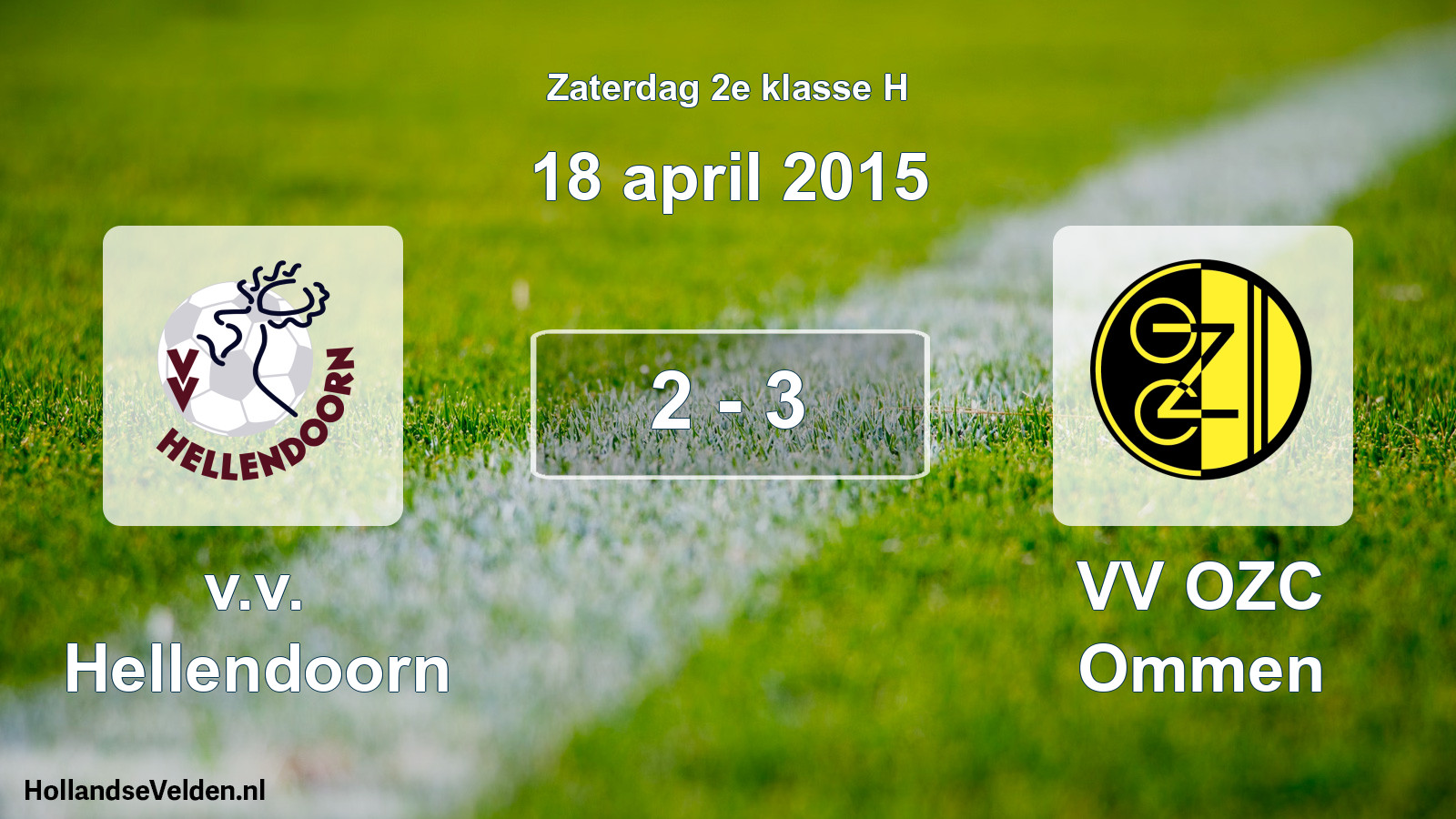 Total number of matches played: v.v. Hellendoorn - VV OZC Ommen 2 - 3 (18 April 2015)