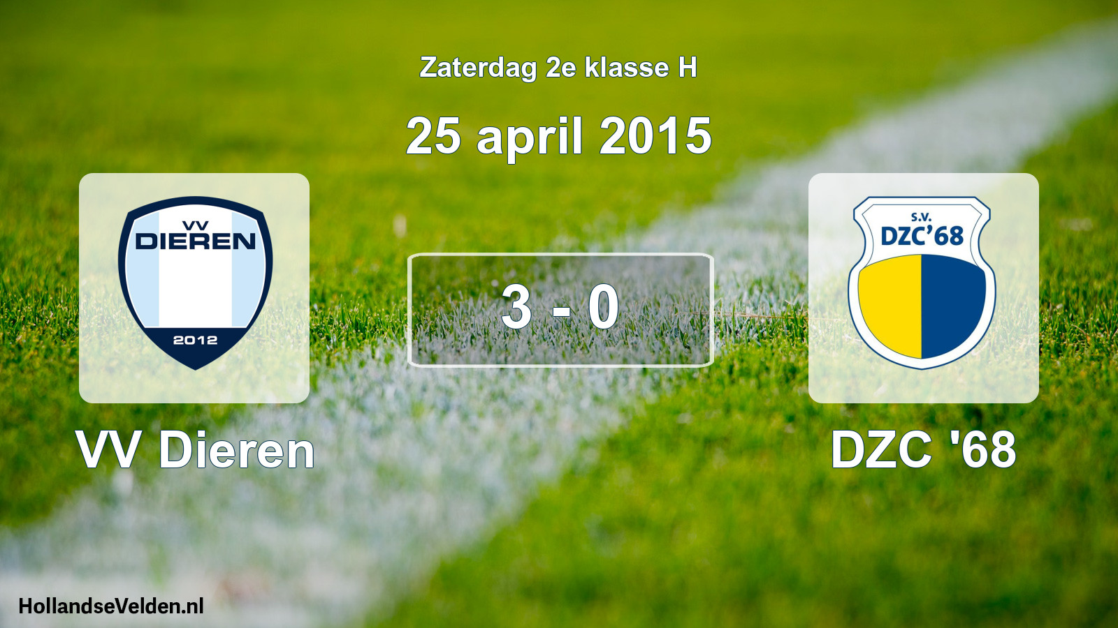 Total number of matches played: VV Dieren - DZC '68 3 - 0 (25 April 2015)