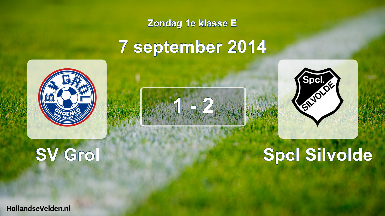 Total number of matches played: SV Grol - Spcl Silvolde 1 - 2 (7 September 2014)