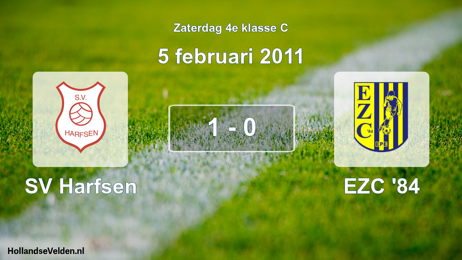 Total number of matches played: SV Harfsen - EZC '84 1 - 0 (5 February 2011)