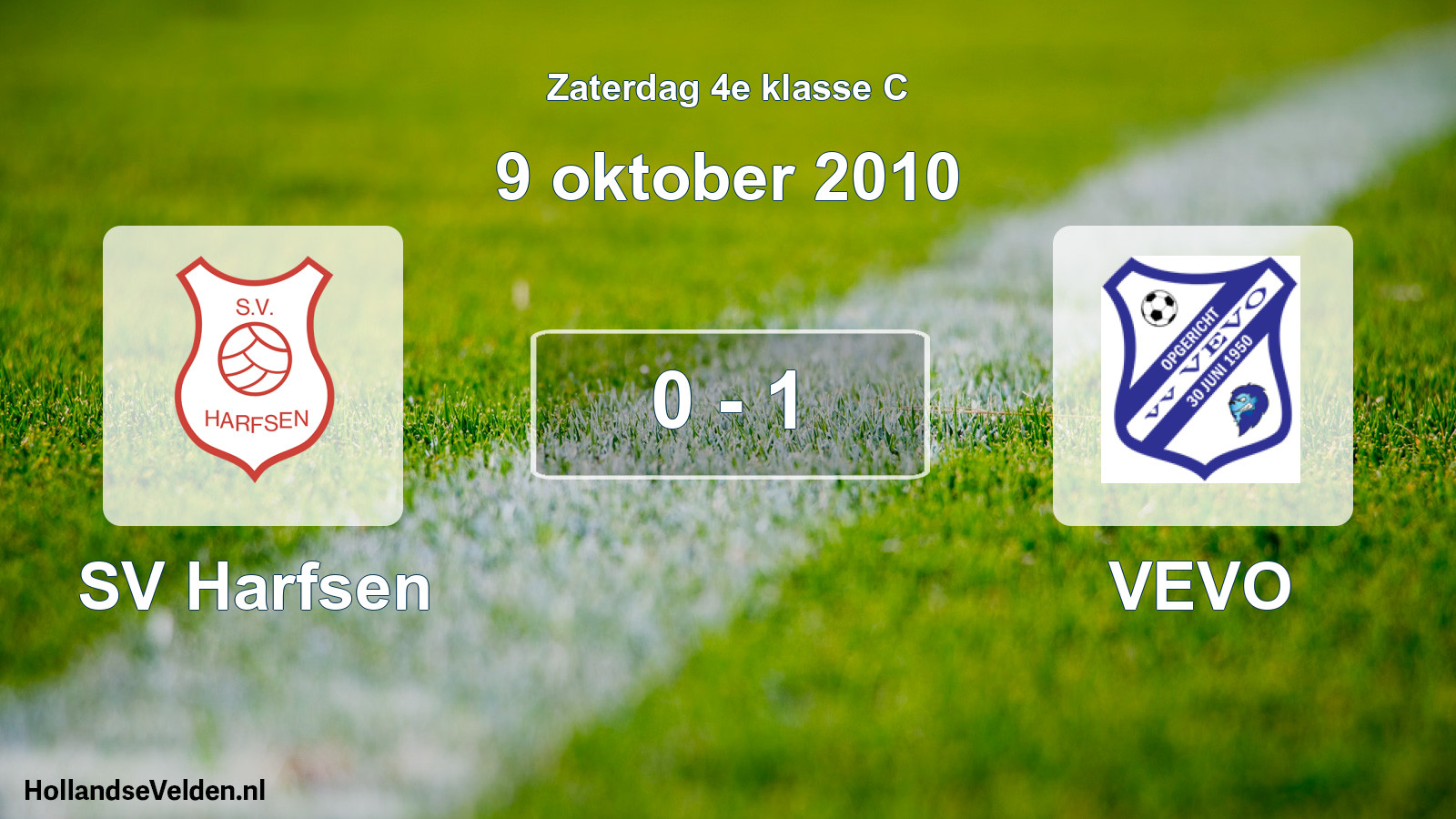 Total number of matches played: SV Harfsen - VEVO 0 - 1 (9 October 2010)