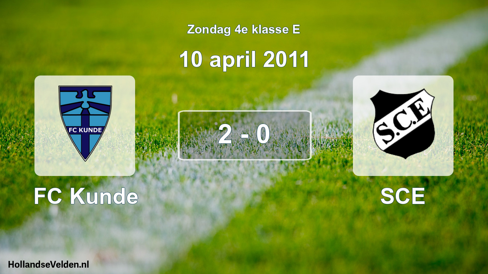 Total number of matches played: FC Kunde - SCE 2 - 0 (10 April 2011)