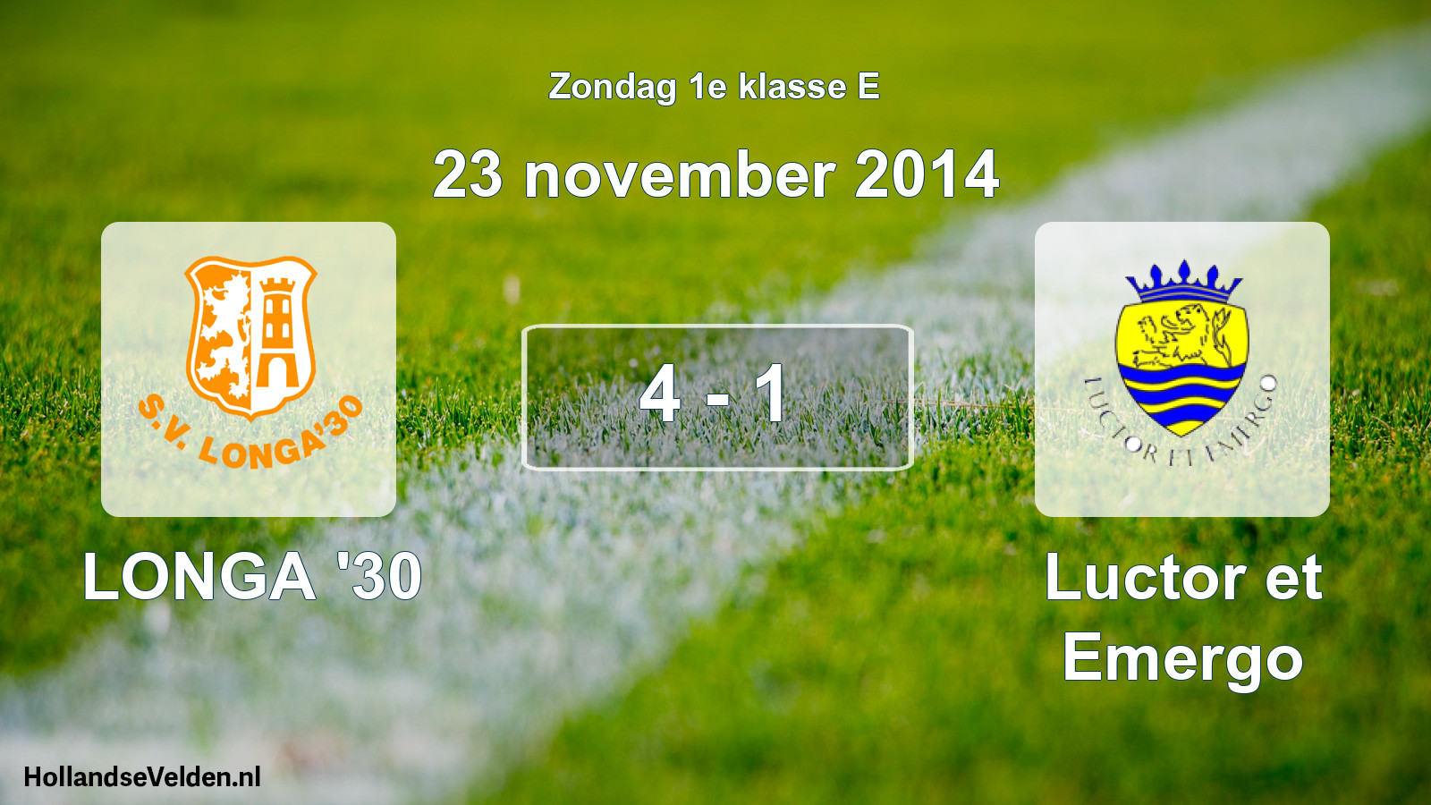 Total number of matches played: LONGA '30 - Luctor et Emergo 4 - 1 (23 November 2014)