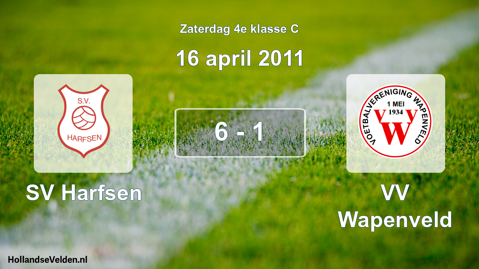 Total number of matches played: SV Harfsen - VV Wapenveld 6 - 1 (16 April 2011)