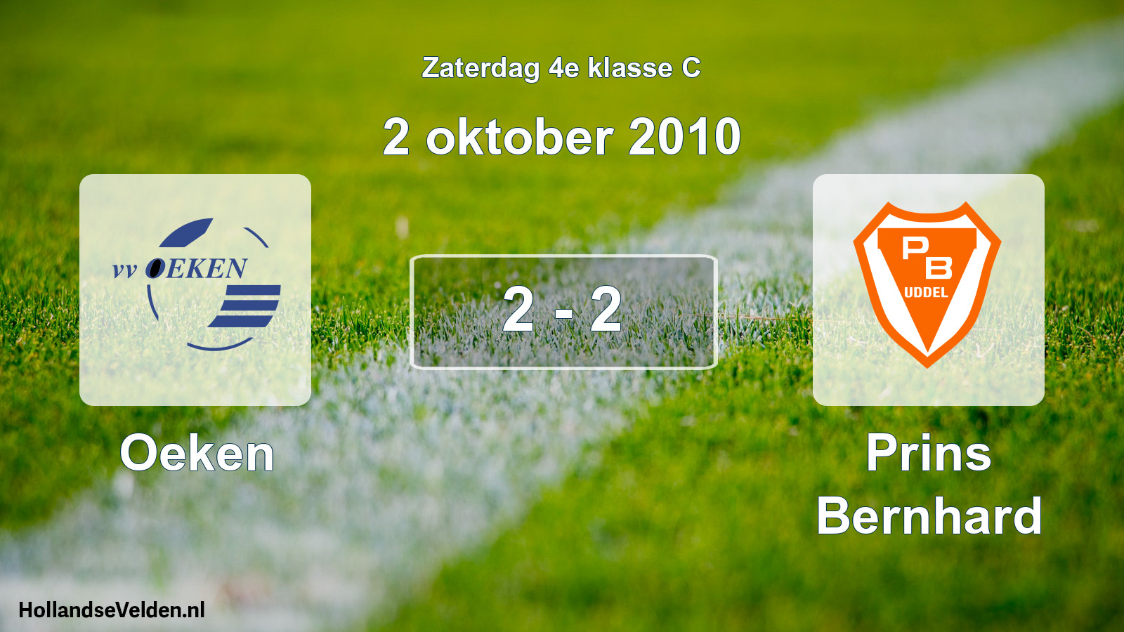 Total number of matches played: Oeken - Prins Bernhard 2 - 2 (2 October 2010)