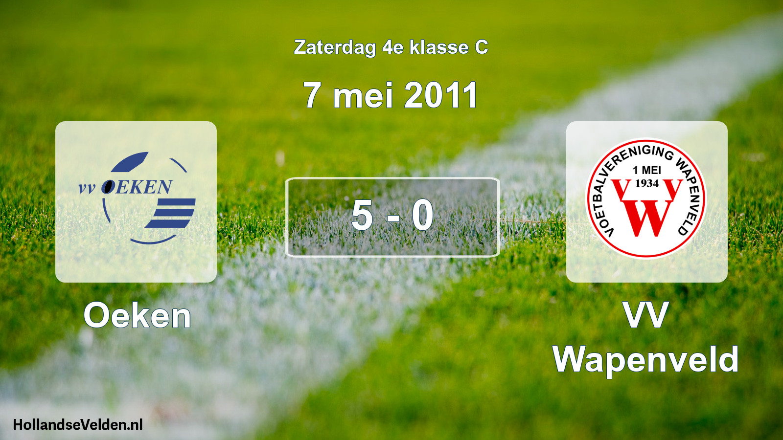 Total number of matches played: Oeken - VV Wapenveld 5 - 0 (7 May 2011)