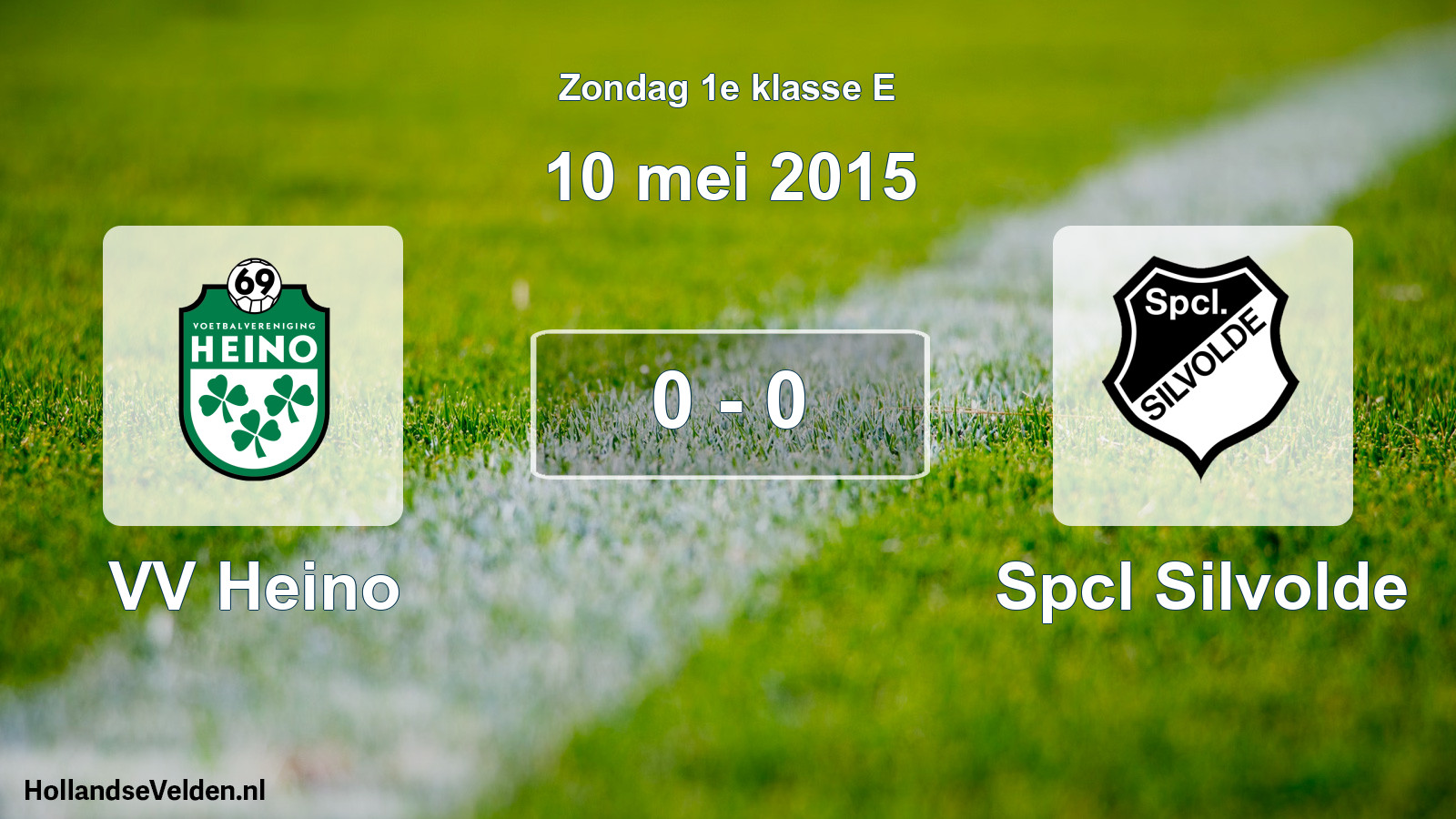 Total number of matches played: VV Heino - Spcl Silvolde 0 - 0 (10 May 2015)
