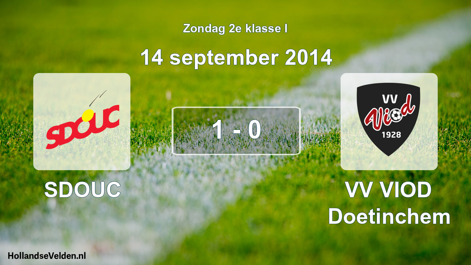 Total number of matches played: SDOUC - VV VIOD Doetinchem 1 - 0 (14 September 2014)