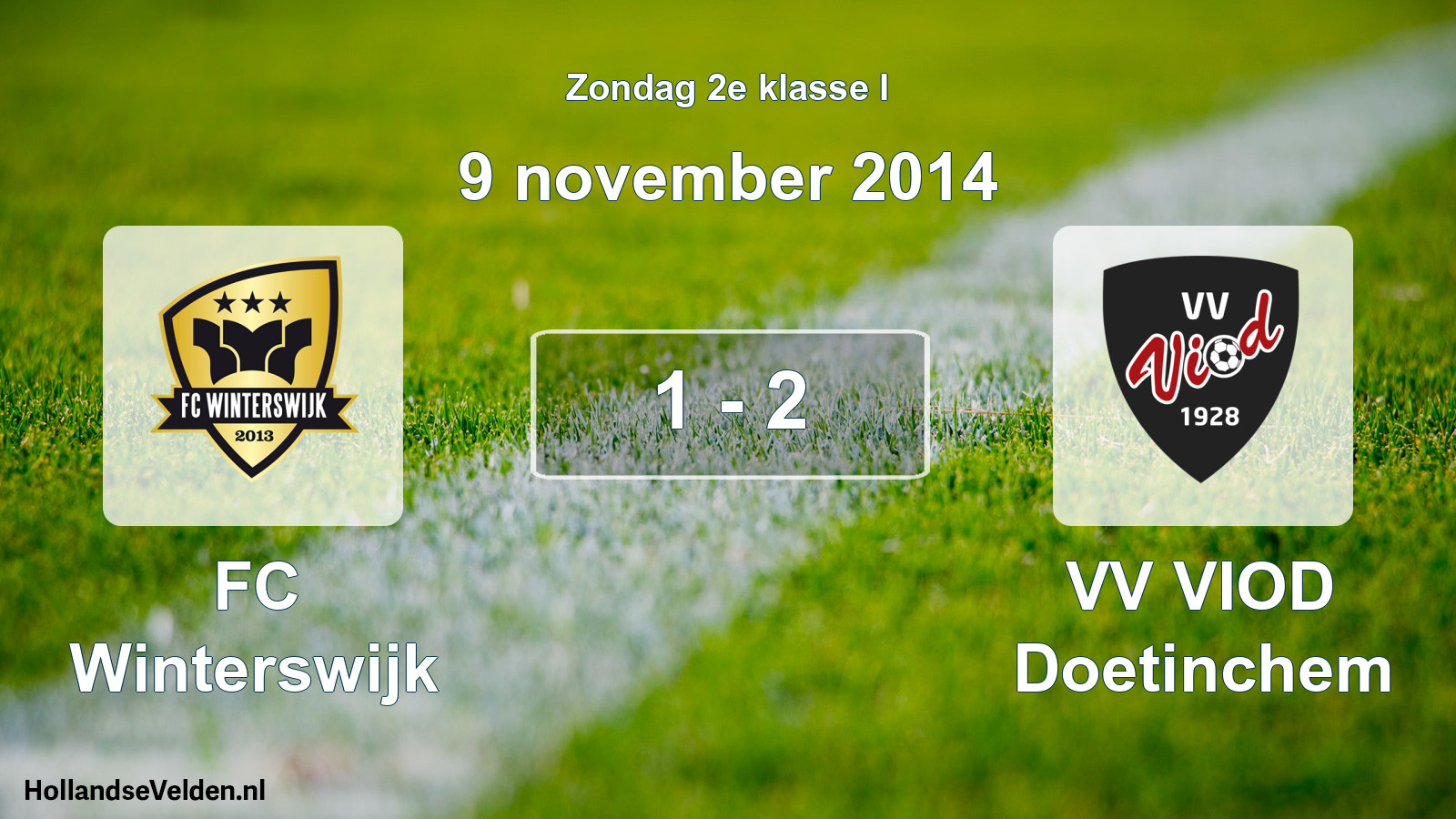 Total number of matches played: FC Winterswijk - VV VIOD Doetinchem 1 - 2 (9 November 2014)