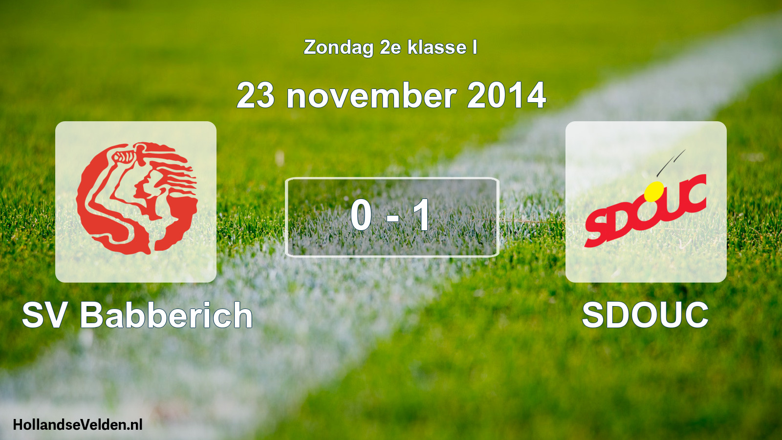 Total number of matches played: SV Babberich - SDOUC 0 - 1 (23 November 2014)