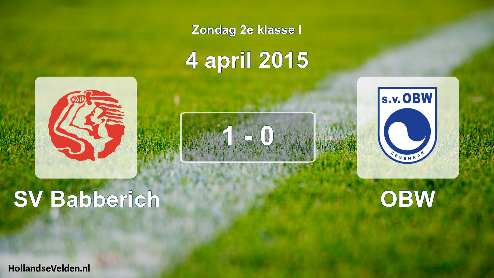 Total number of matches played: SV Babberich - OBW 1 - 0 (4 April 2015)
