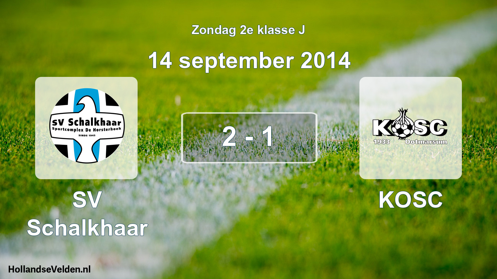 Total number of matches played: SV Schalkhaar - KOSC 2 - 1 (14 September 2014)