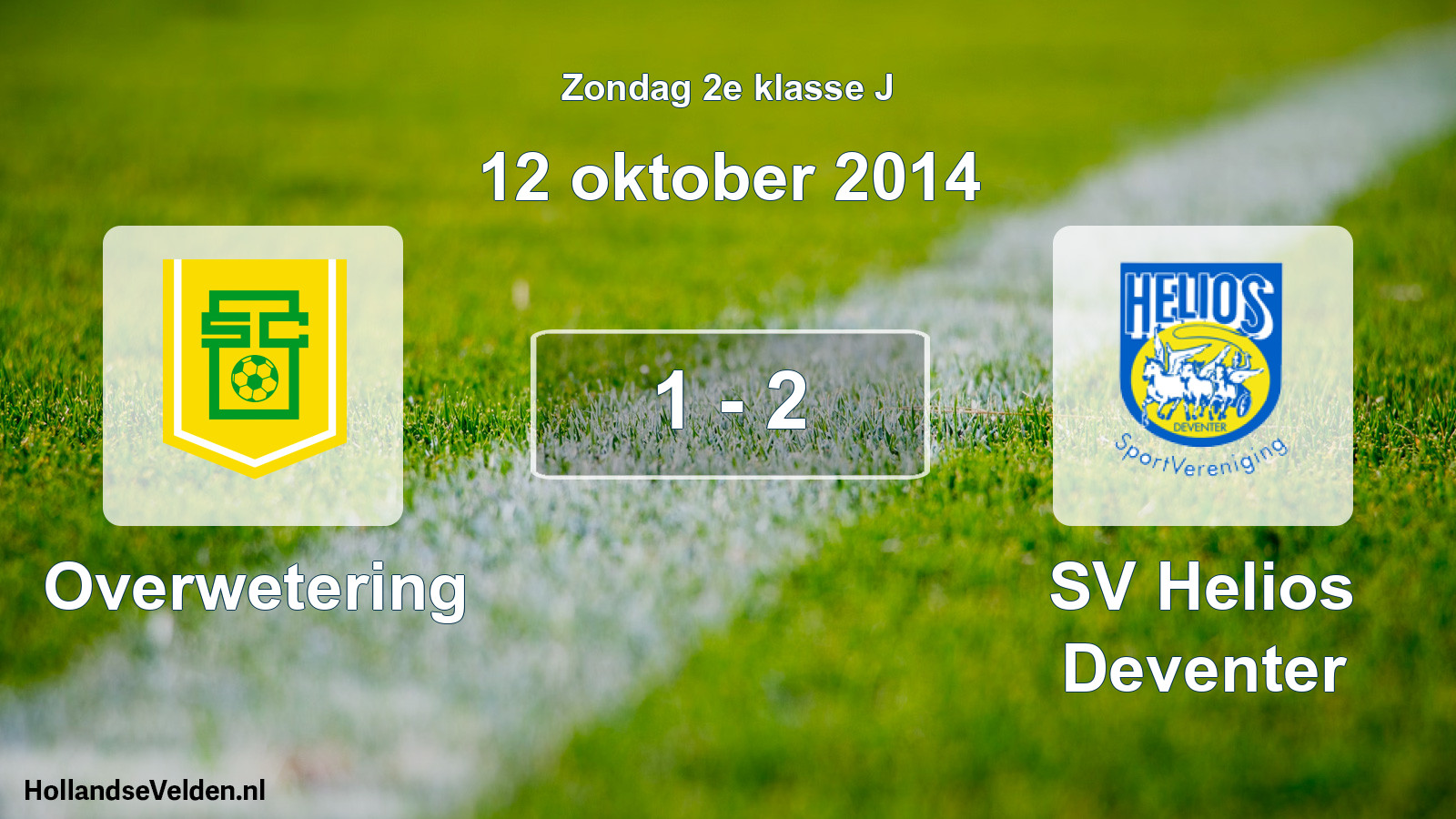Total number of matches played: Overwetering - SV Helios Deventer 1 - 2 (12 October 2014)