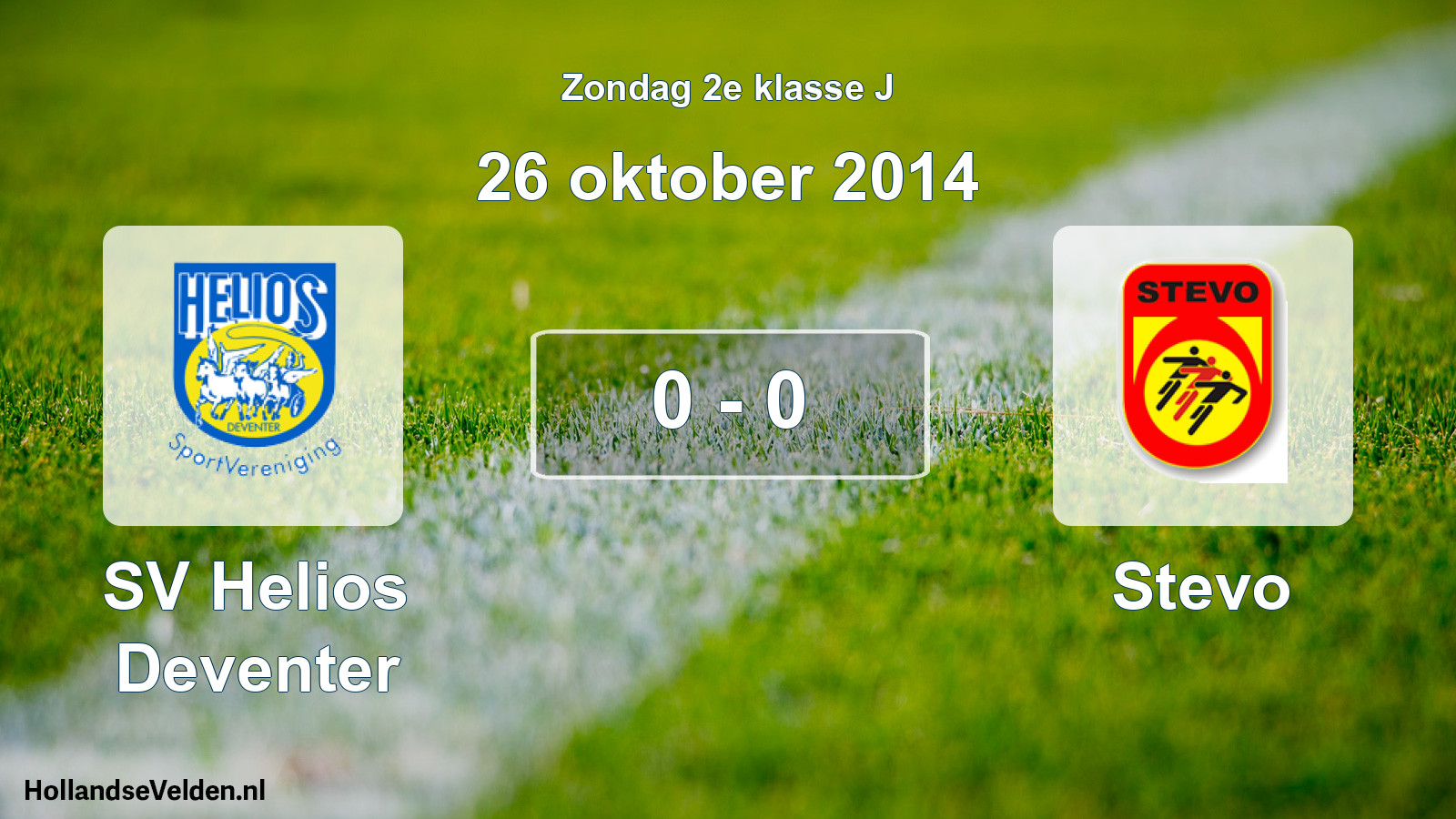 Total number of matches played: SV Helios Deventer - Stevo 0 - 0 (26 October 2014)