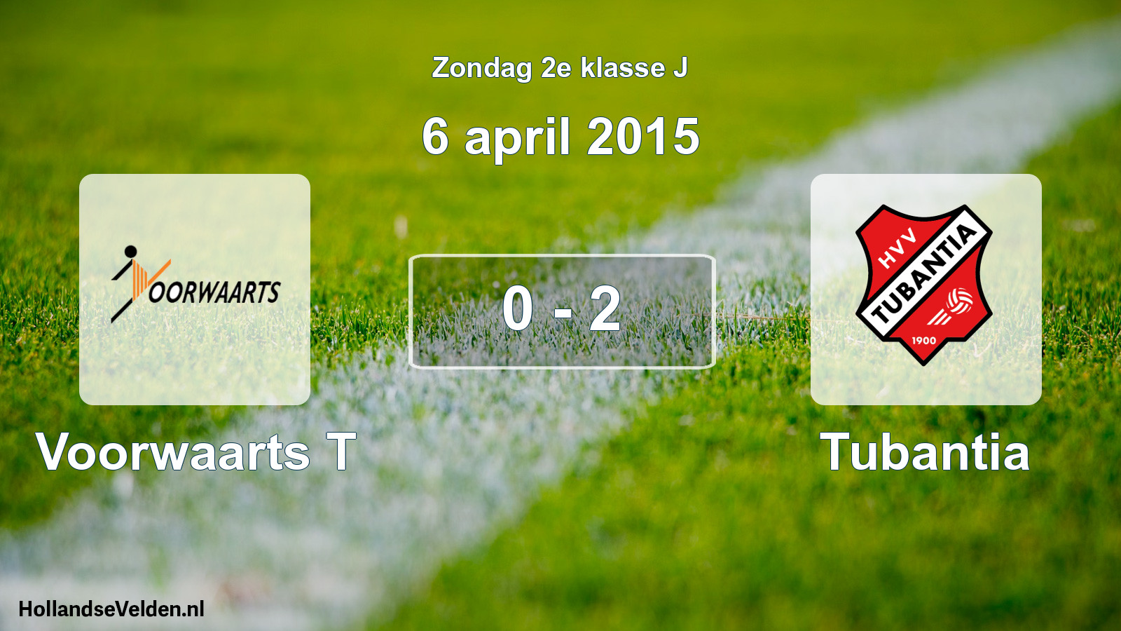 Total number of matches played: Voorwaarts T - Tubantia 0 - 2 (6 April 2015)